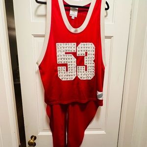 Jeremy Scott x Adidas | Red Tail Jersey Tank Top xl